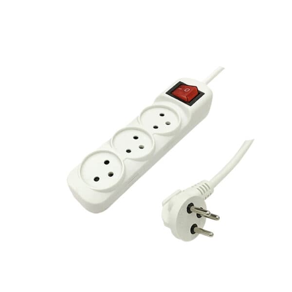 3 Port Multi-Plug Electrical Extension Switch Socket